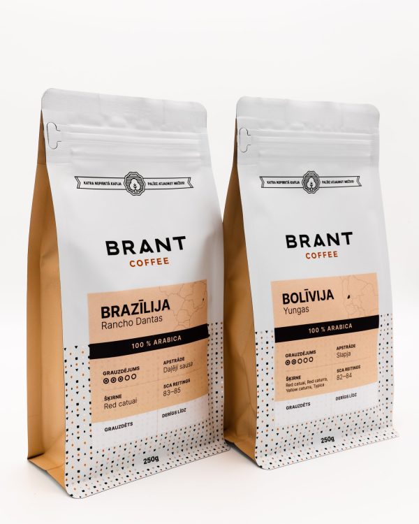 Brant Coffee Bolīvija Brazīlija kafijas pupiņas